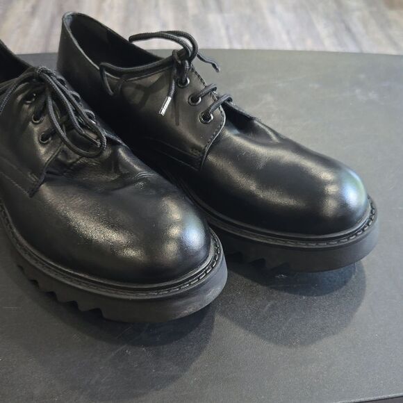 ? Zara Patent Leather Derby Platform Shoes main image 5